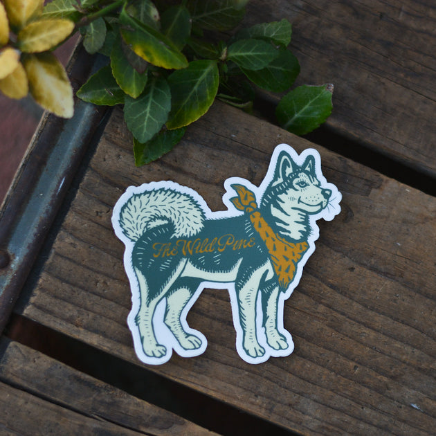 Classic Husky Vinyl Sticker – The Wild Pine Classic Husky Vinyl Sticker – The Wild Pine