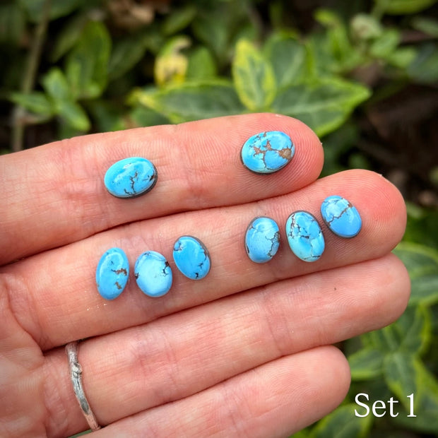 MADE TO ORDER: Lavender Mountain Maven Ear Jackets - Golden Hills Turquoise Earrings