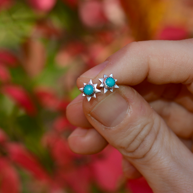 Turquoise Celestial Stud Earrings