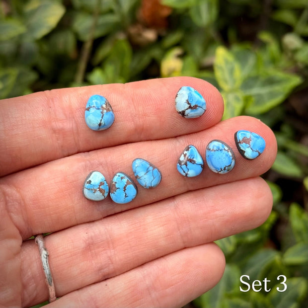 MADE TO ORDER: Lavender Mountain Maven Ear Jackets - Golden Hills Turquoise Earrings