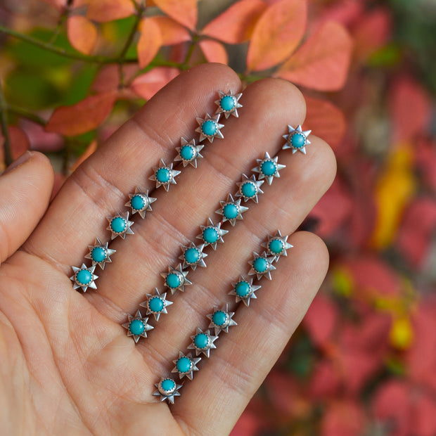 Celestial Studs - Kingman Turquoise Earrings