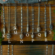 Silver Pinecone Necklaces - Real Cast Pinecone Pendants
