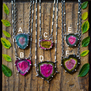 Vibrant Tourmaline Pendants- Natural Gem Necklaces