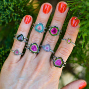 Tourmaline Twig Rings - Raw Gem Rings
