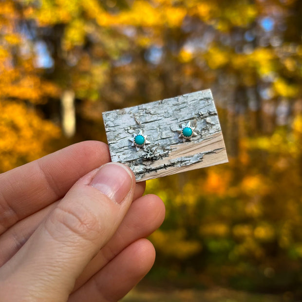 Celestial Studs - Kingman Turquoise Earrings