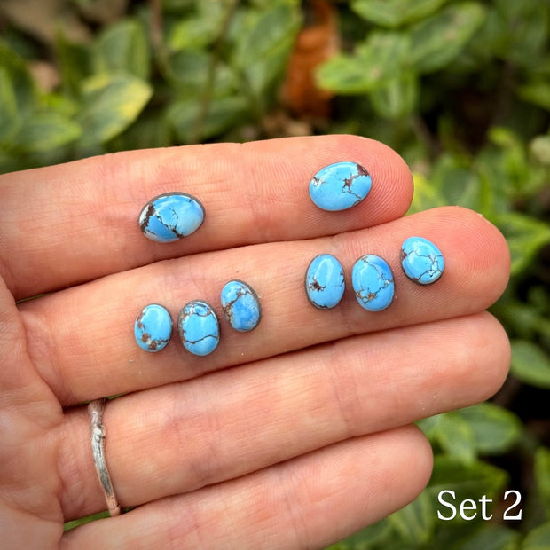 MADE TO ORDER: Lavender Mountain Maven Ear Jackets - Golden Hills Turquoise Earrings