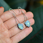 Emerald Tourmaline Danglers- Statement Earrings