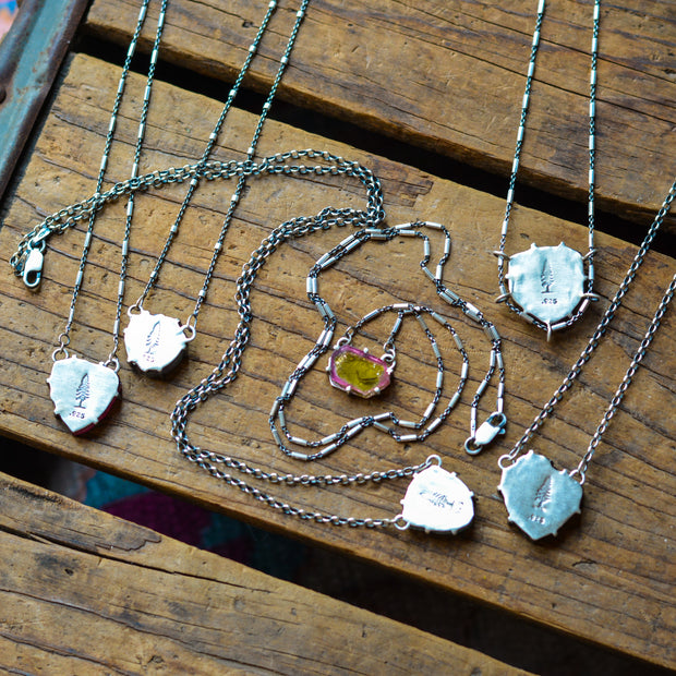 Vibrant Tourmaline Pendants- Natural Gem Necklaces