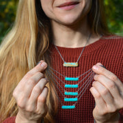 Natural Kingman Turquoise Bar Necklaces