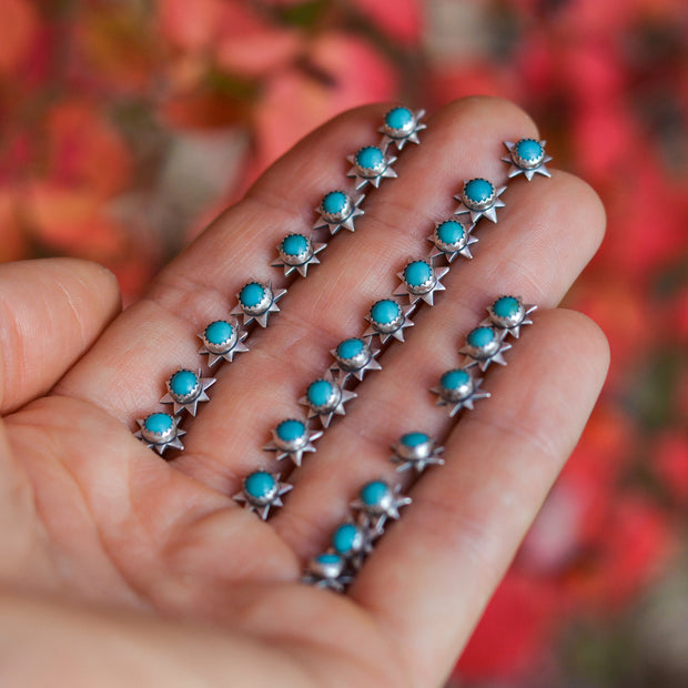 Celestial Studs - Kingman Turquoise Earrings