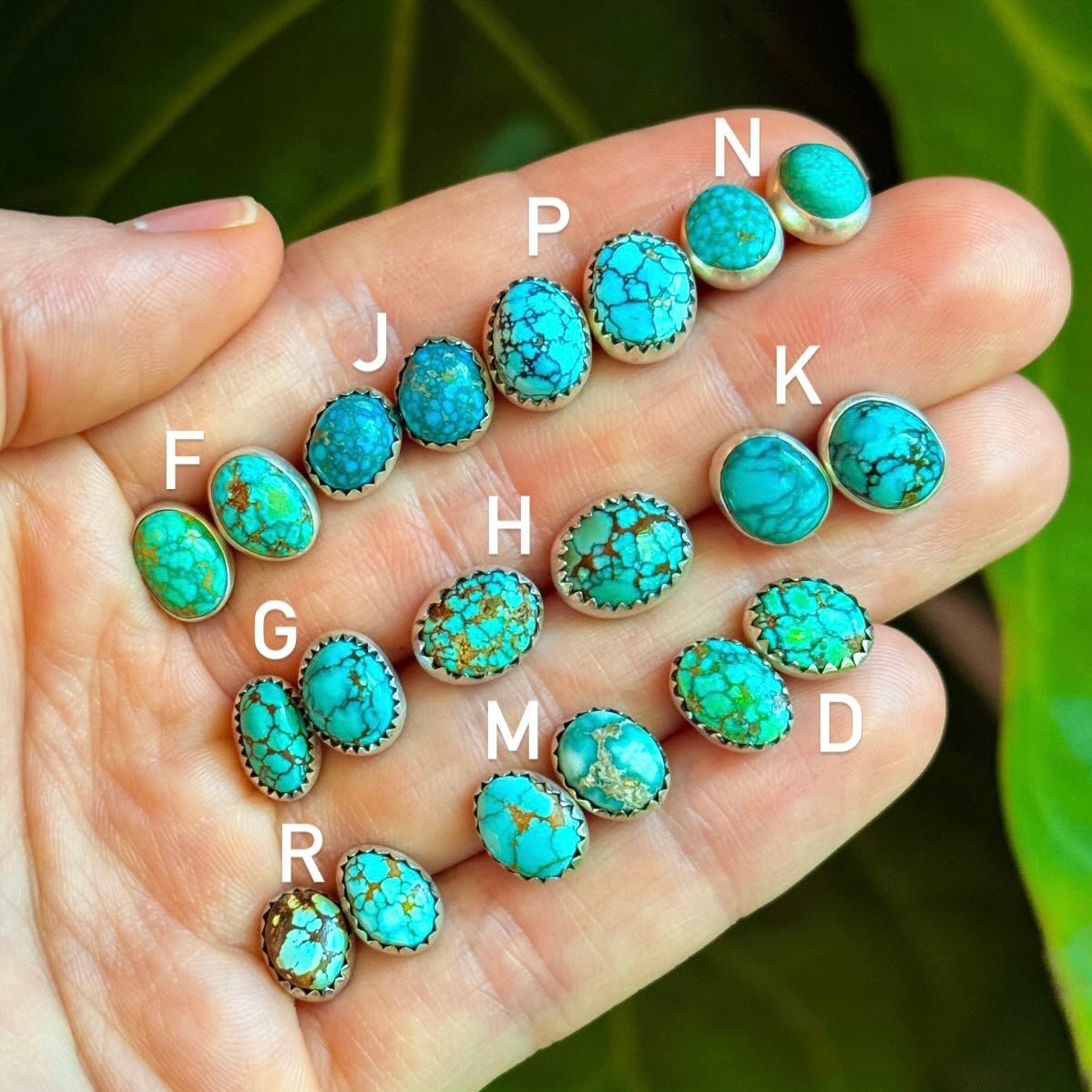 Turquoise Trail Studs - Natural High Grade Turquoise Studs – The