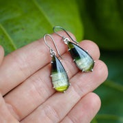 Vibrant Green Tourmaline Danglers- Statement Earrings