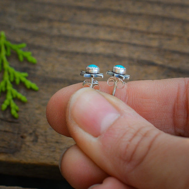 Celestial Studs - Kingman Turquoise Earrings