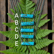 Natural Kingman Turquoise Bar Necklaces