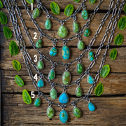 Turquoise Charm Chokers - Natural Mixed Turquoise Necklaces