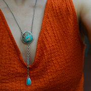 Royston Ribbon Turquoise Lariat Necklaces