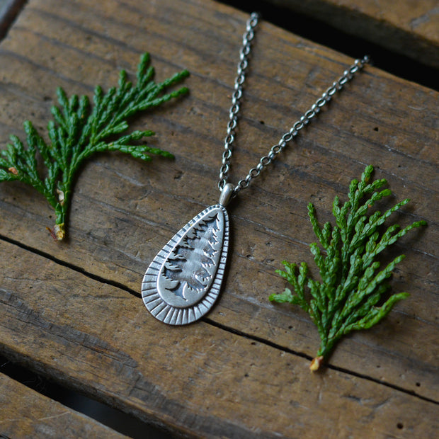 Evergreen Emblem - Pine Tree Necklace