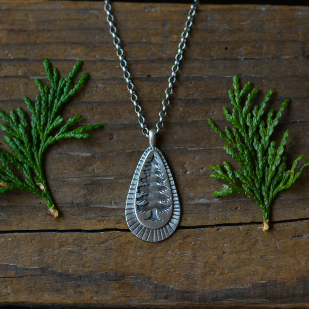 Evergreen Emblem - Pine Tree Necklace