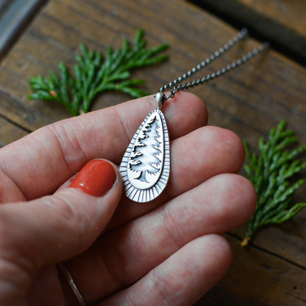 Evergreen Emblem - Pine Tree Necklace