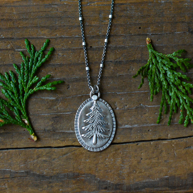 Evergreen Emblem - Pine Tree Necklace