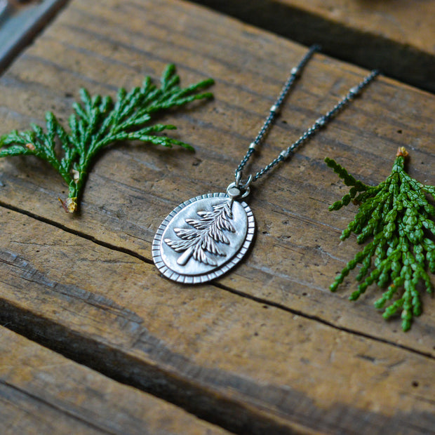 Evergreen Emblem - Pine Tree Necklace