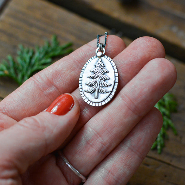 Evergreen Emblem - Pine Tree Necklace