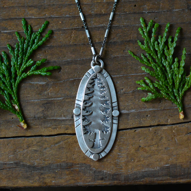 Evergreen Emblem - Pine Tree Necklace