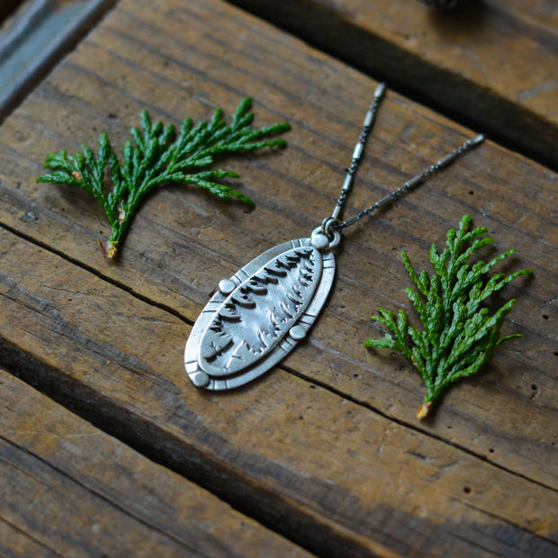 Evergreen Emblem - Pine Tree Necklace
