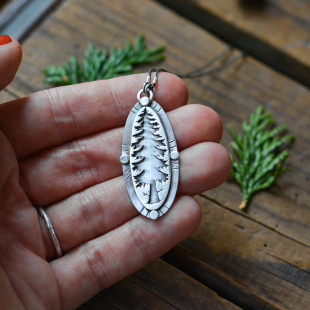 Evergreen Emblem - Pine Tree Necklace