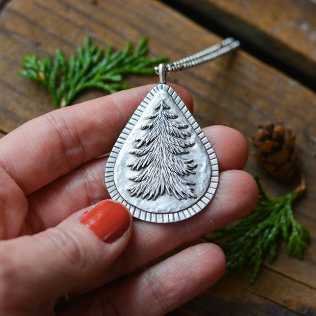 Evergreen Emblem - Pine Tree Necklace