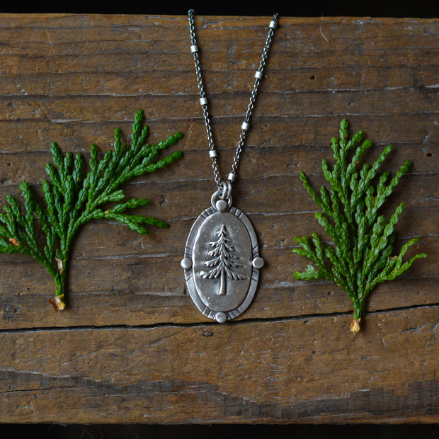 Evergreen Emblem - Pine Tree Necklace