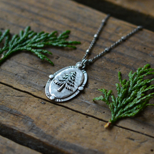 Evergreen Emblem - Pine Tree Necklace