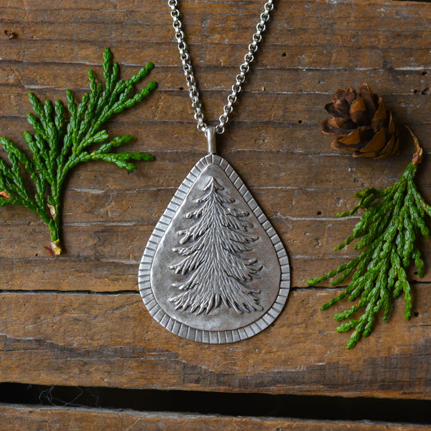 Evergreen Emblem - Pine Tree Necklace