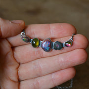 Gem Collector's Pendant 1 - Fire Opal, Vesuvianite & Tourmaline Necklace