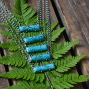 Natural Kingman Turquoise Bar Necklaces