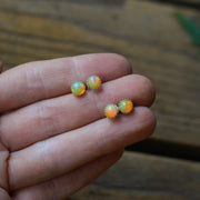 Simple Trail Studs - Natural Welo Opal