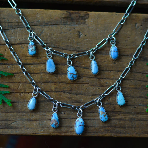 Turquoise Charm Chokers - Natural Lavender Turquoise Necklaces