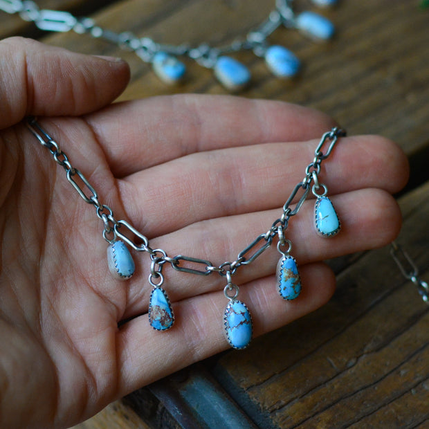 Turquoise Charm Chokers - Natural Lavender Turquoise Necklaces