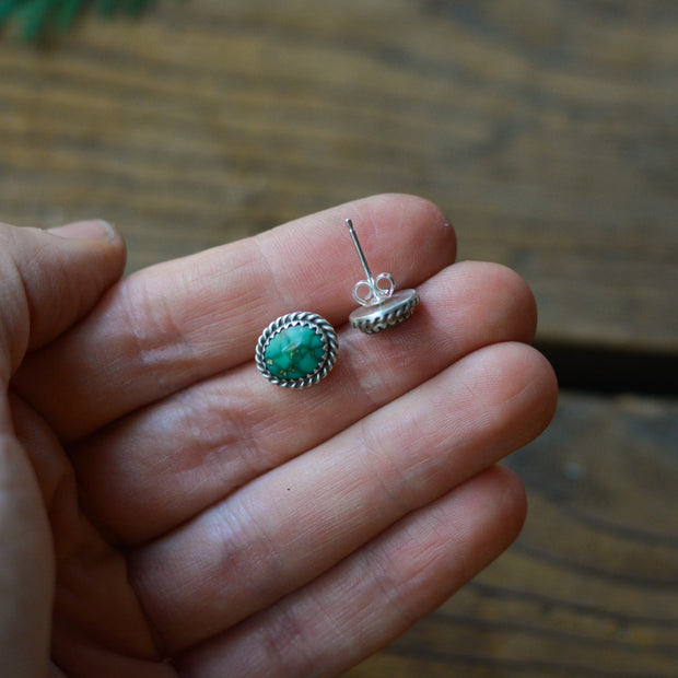 Turquoise Trail Studs - Royston Turquoise