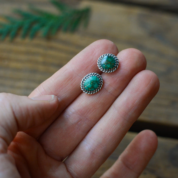 Turquoise Trail Studs - Royston Turquoise