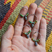 Pinecone Hoops - Fox Turquoise Earrings