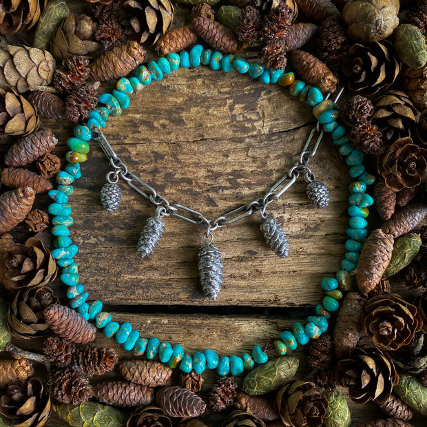 Pinecone Charm Choker Necklace - PRE-ORDER