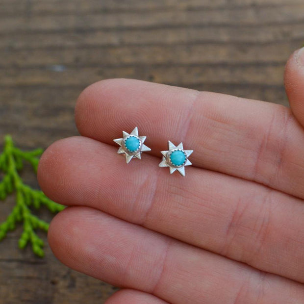 Celestial Studs - Kingman Turquoise Earrings